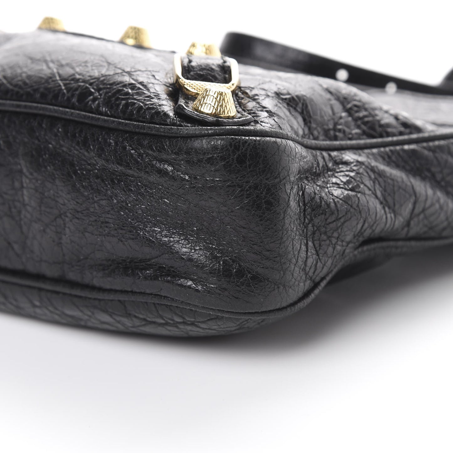 Agneau Giant 12 Gold Hardware Hip Black