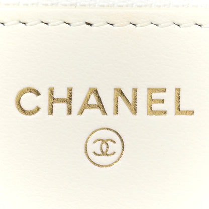 Chanel Caviar Quilted Boy Wallet On Chain WOC White 6 of 10
