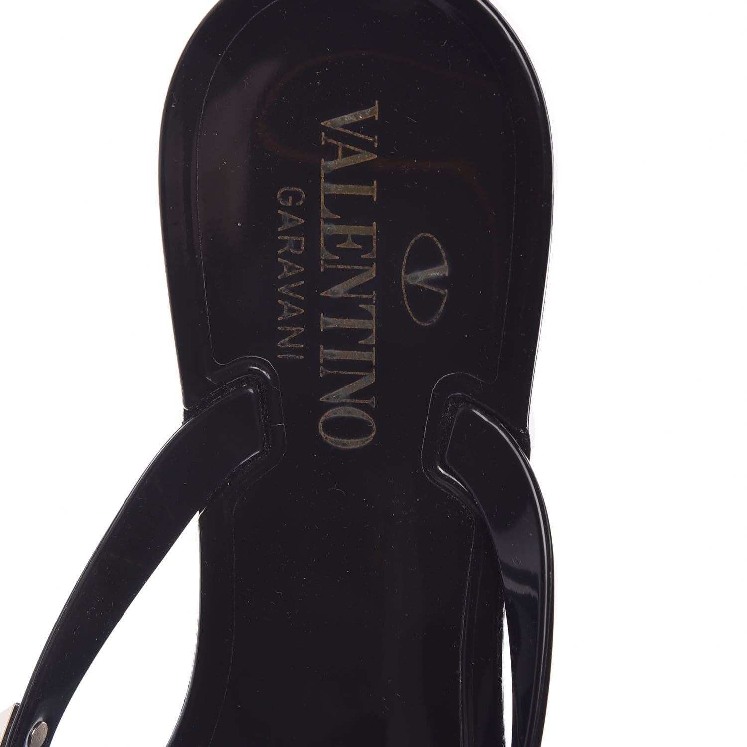 Valentino Garavani PVC Jelly Rockstud Bow Thong Sandals 38 Black 7 of 8