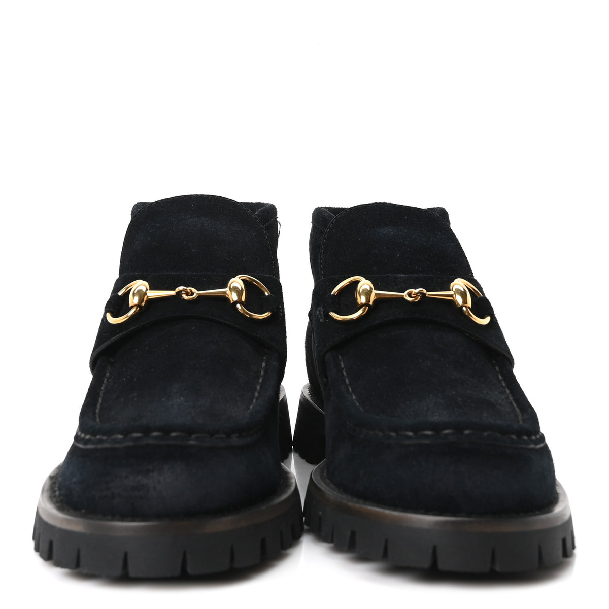 Suede Horsebit Womens Ankle Boots 38 Black