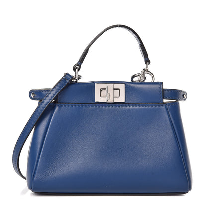 Fendi Shiny Nappa Micro Peekaboo Iconic Satchel Iris 1 of 7