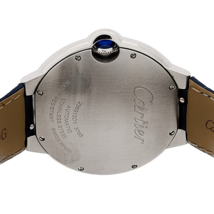 Cartier Stainless Steel Alligator 42mm Ballon Bleu De Cartier Automatic Watch Blue 4 of 5