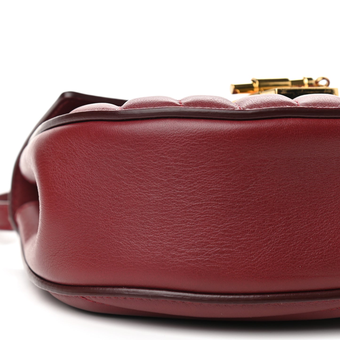 Calfskin Quilted Mini Drew Bijou Shoulder Bag Plum Purple