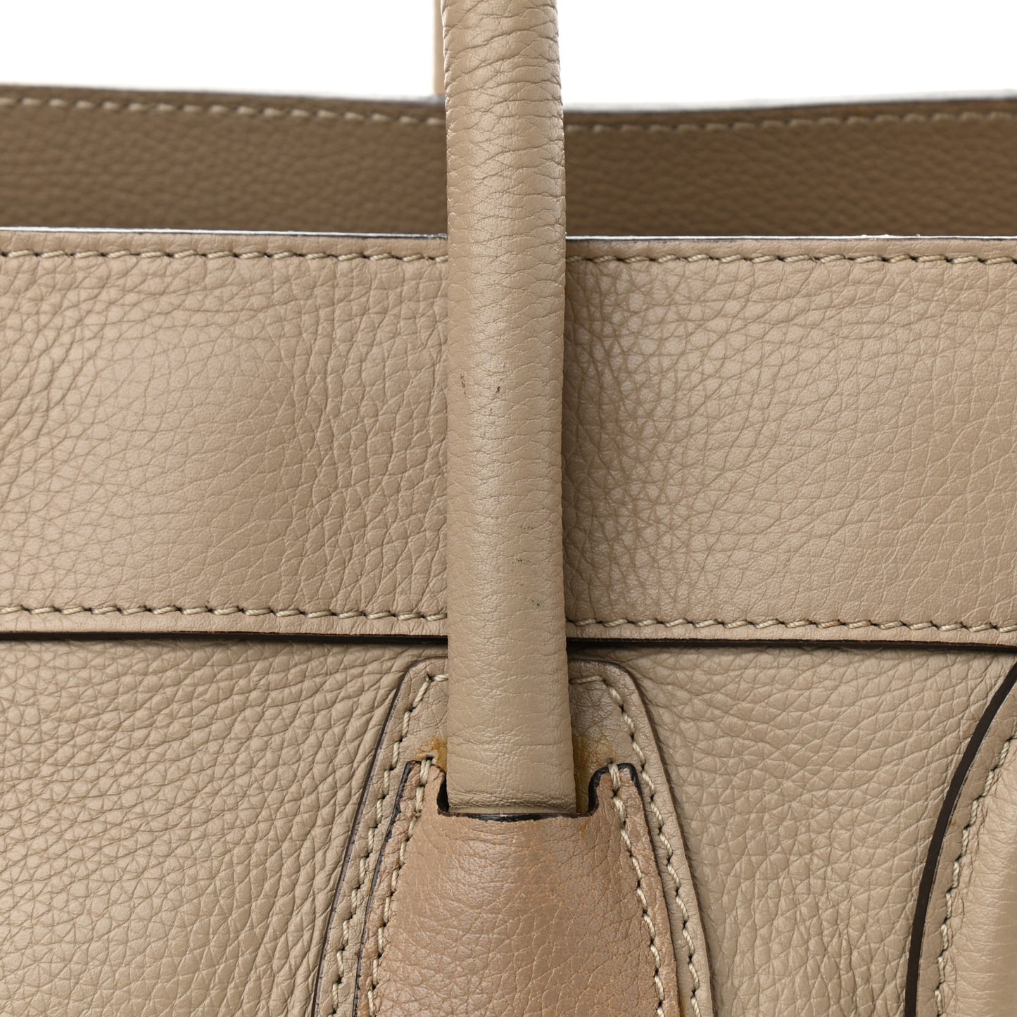 Drummed Calfskin Shoulder Luggage Dune