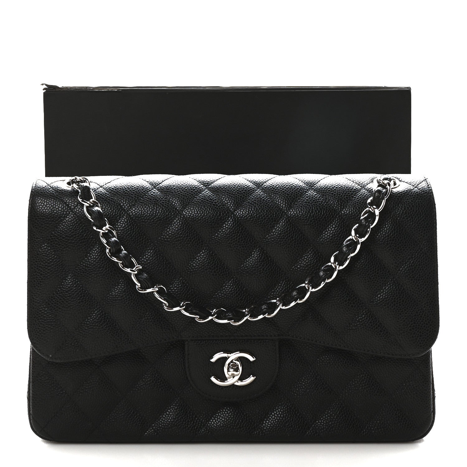 Chanel Caviar Quilted Jumbo Double Flap Black 11 of 11