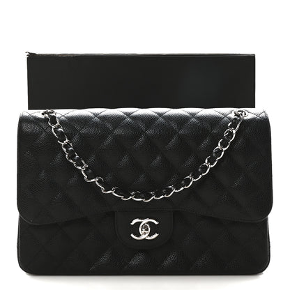 Chanel Caviar Quilted Jumbo Double Flap Black 11 of 11