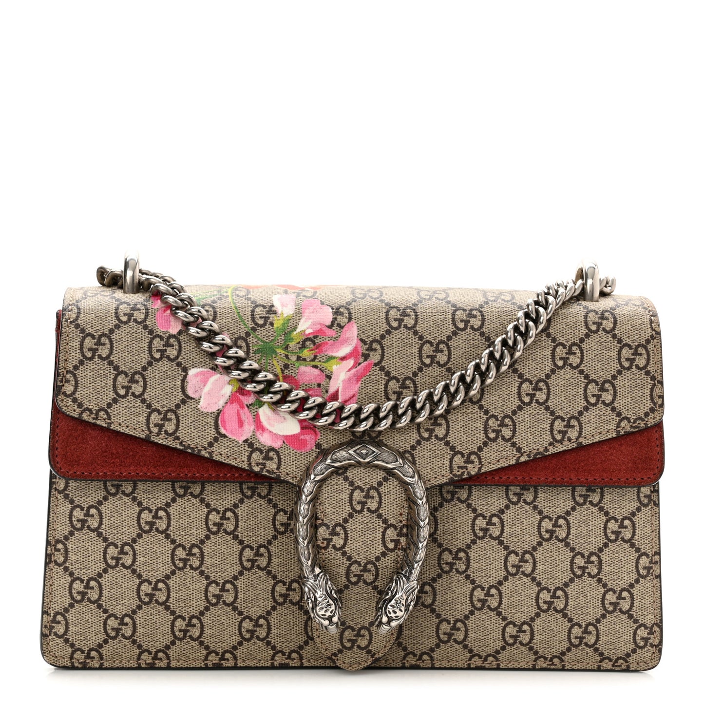 GG Supreme Monogram Blooms Small Dionysus Shoulder Bag Beige Multicolor Dry Rose