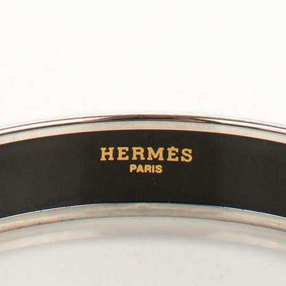 Hermes Enamel Printed Narrow Caleche Bracelet 65 Bleu 3 of 5