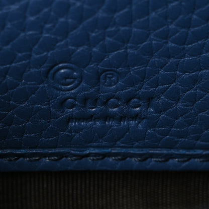 Gucci Pebbled Calfskin Small Soho Zip Around Wallet Blue 6 of 6