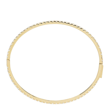 Parker & West by FASHIONPHILE 18K Yellow Gold Diamond 3.00ctw Pave Bangle Bracelet M 4 of 7
