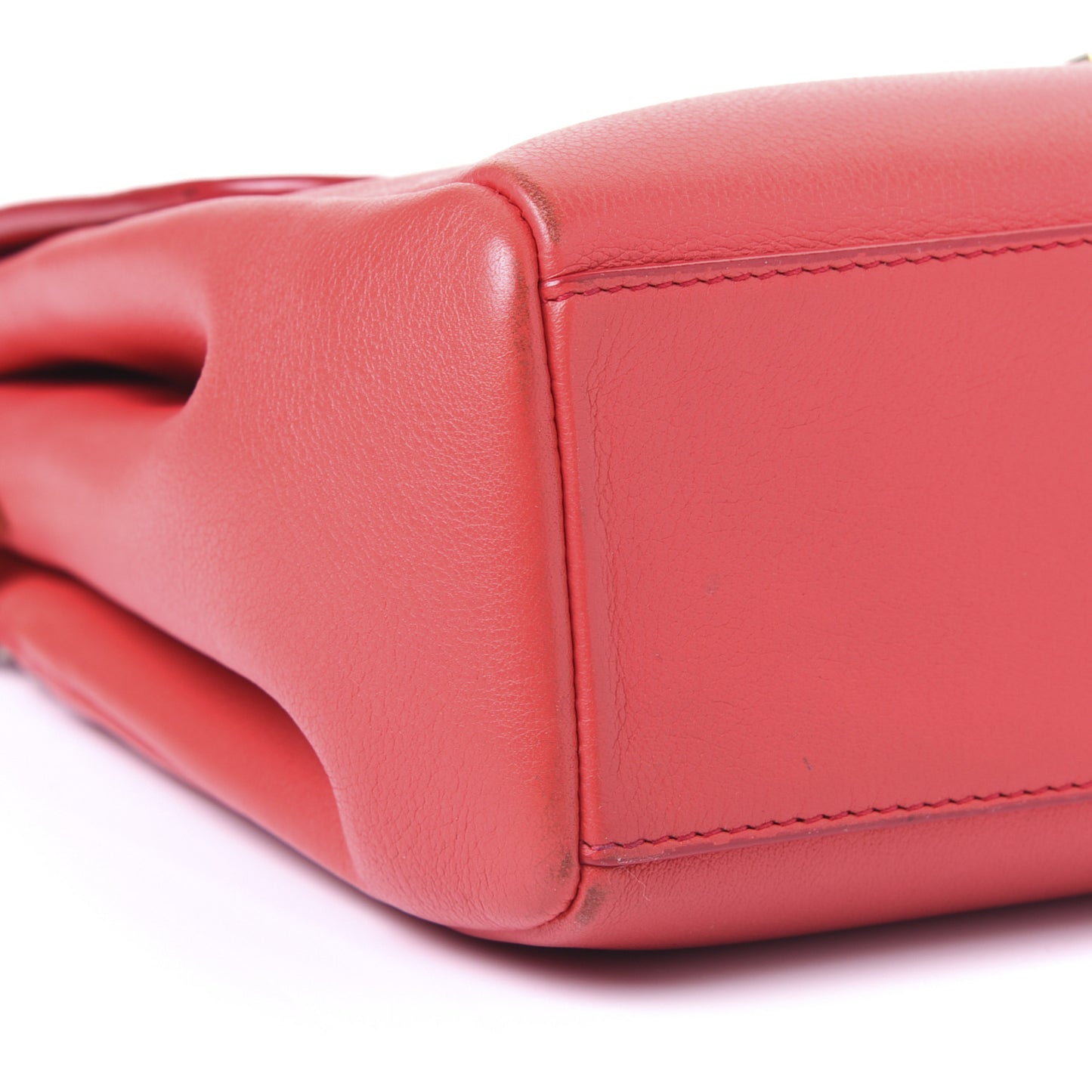 Calfskin Small Diorling Red