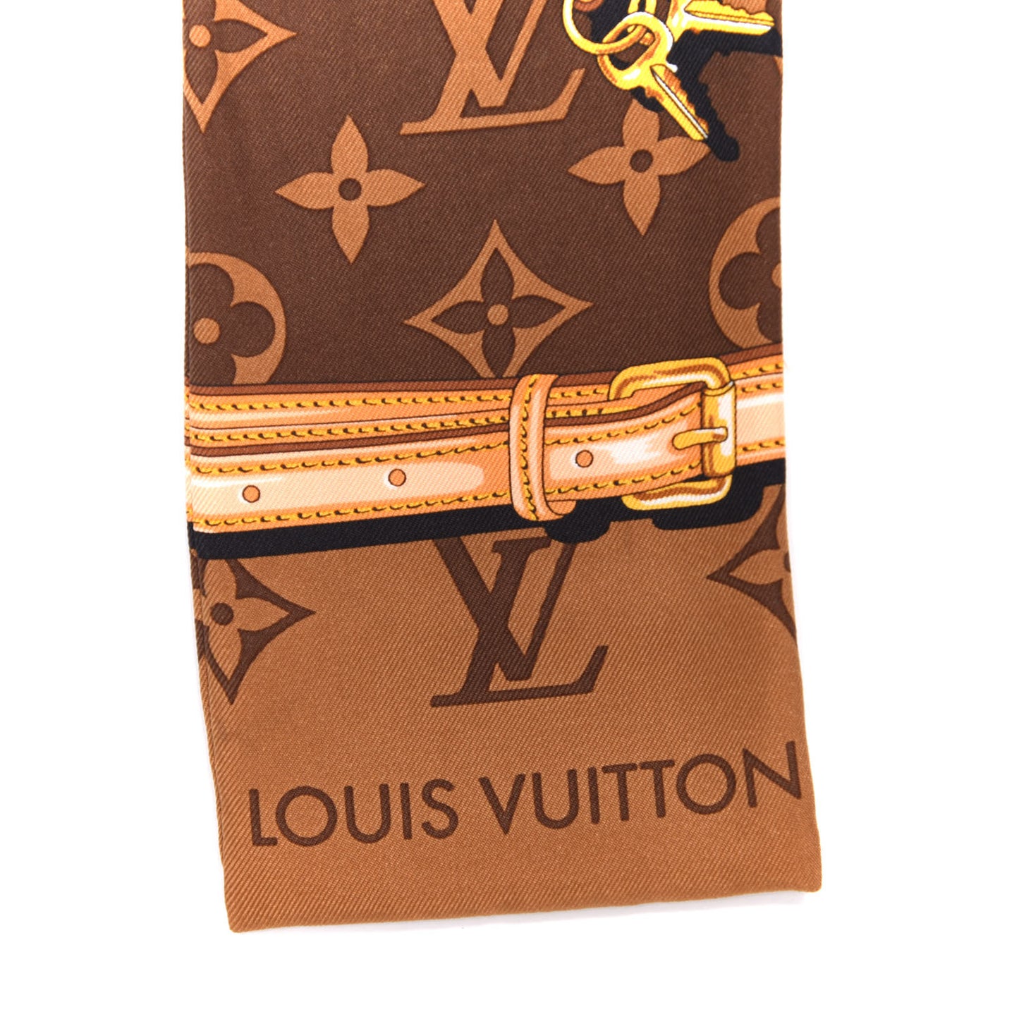 Silk Monogram Confidential Bandeau Brown