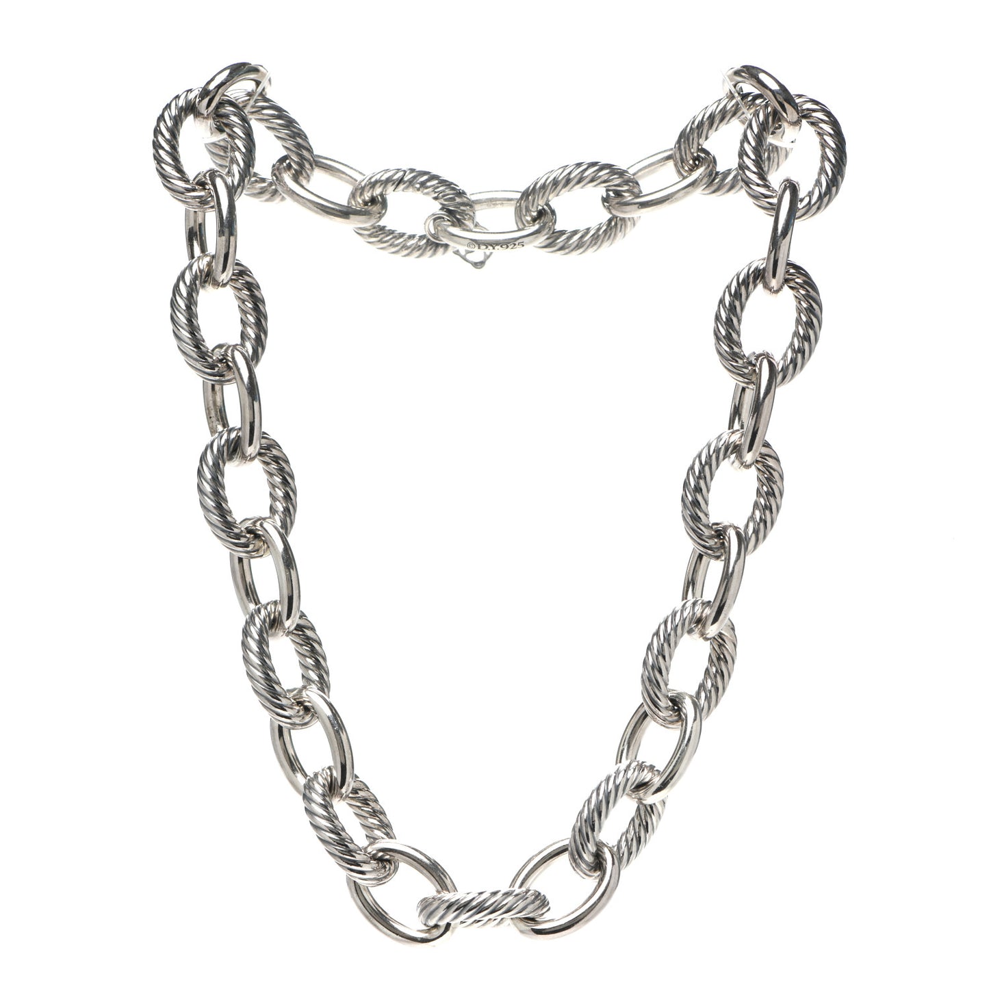 Sterling Silver 16mm Large Oval Link Necklace