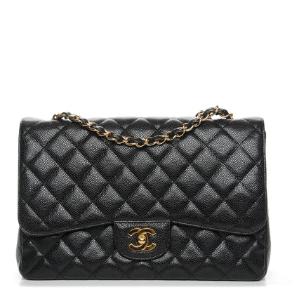 Chanel Caviar Quilted Jumbo Single Flap Black 1 of 7