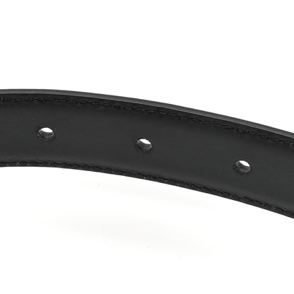 Celine Box Calfskin Medium 25mm Triomphe Belt 75 30 Black 5 of 6