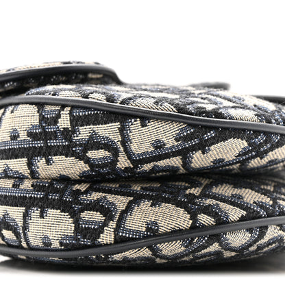 Christian Dior Oblique Mini Saddle Bag Blue 9 of 12