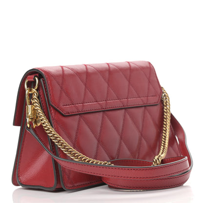 Givenchy Goatskin Quilted Small GV3 Shoulder Bag Vermilion 3 of 9