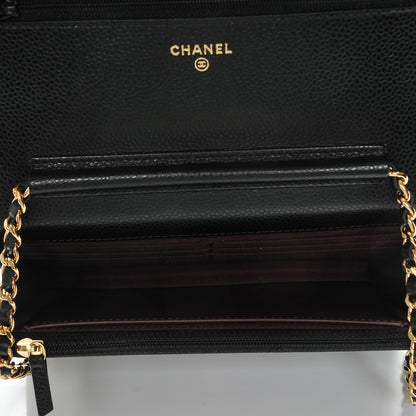 Chanel Caviar Quilted Wallet On Chain WOC Black 5 of 8