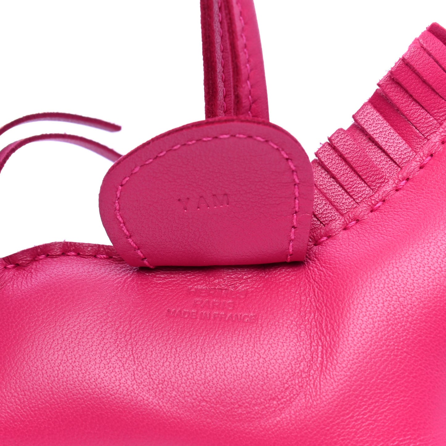 Milo Lambskin Grigri Rodeo Horse Bag Charm MM Rose Mexico