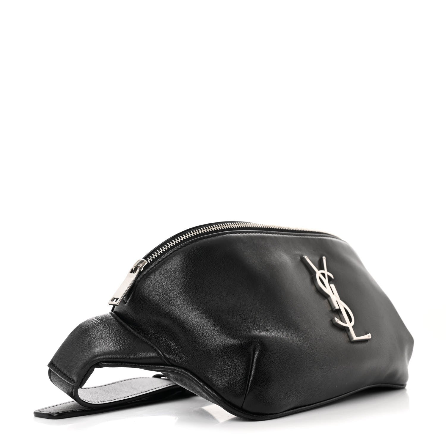 Saint Laurent Lambskin Monogram Belt Bag Black 4 of 10
