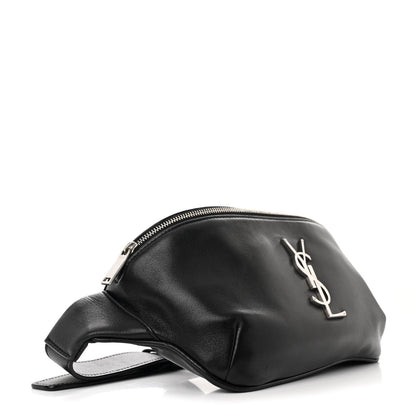 Saint Laurent Lambskin Monogram Belt Bag Black 4 of 10