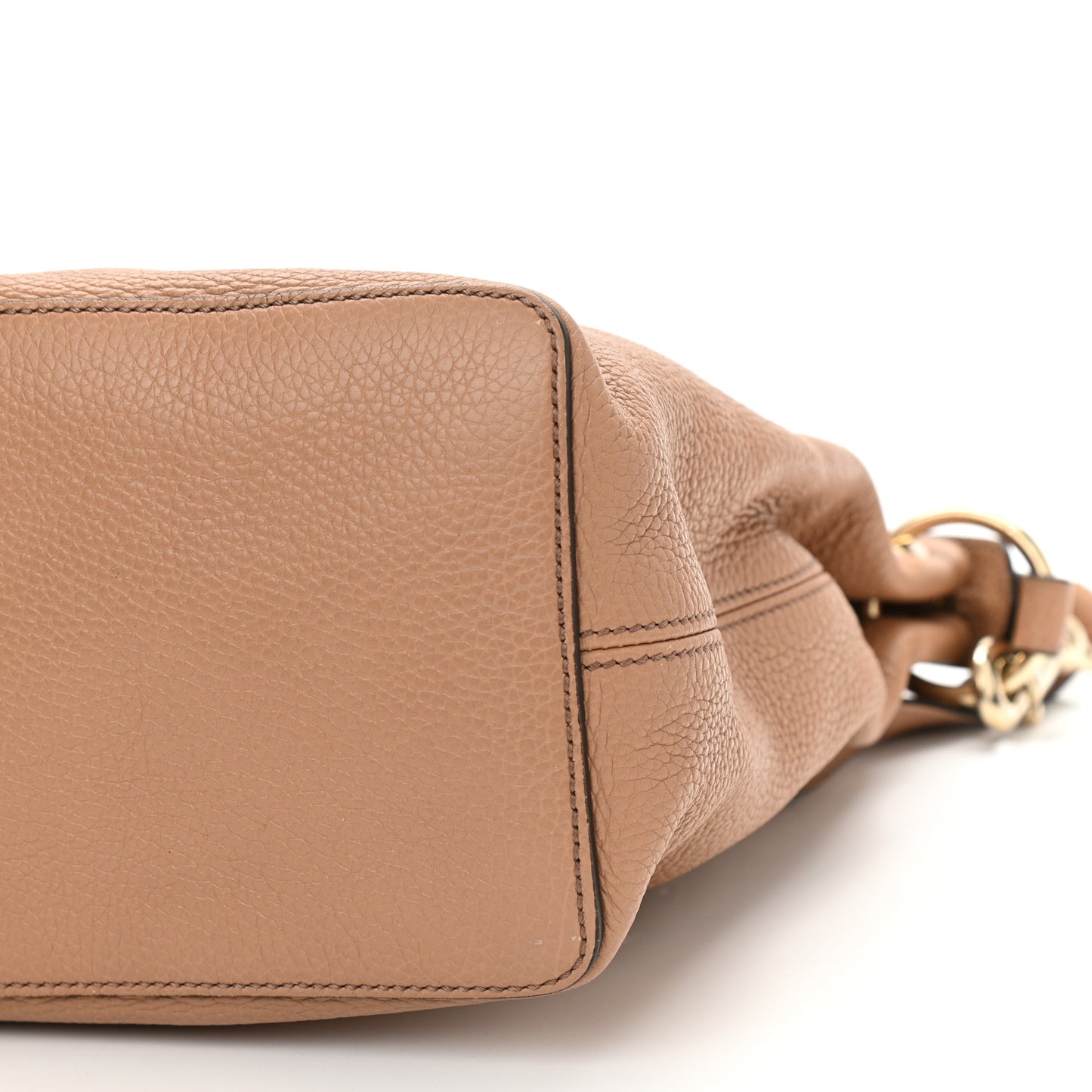 Pebbled Calfskin Large Soho Hobo Camelia