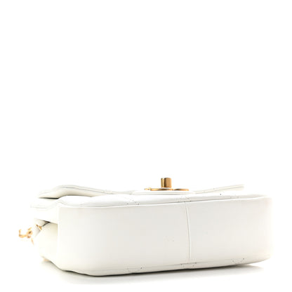 Chanel Lambskin Quilted Small Circular Handle Bag White 4 of 10