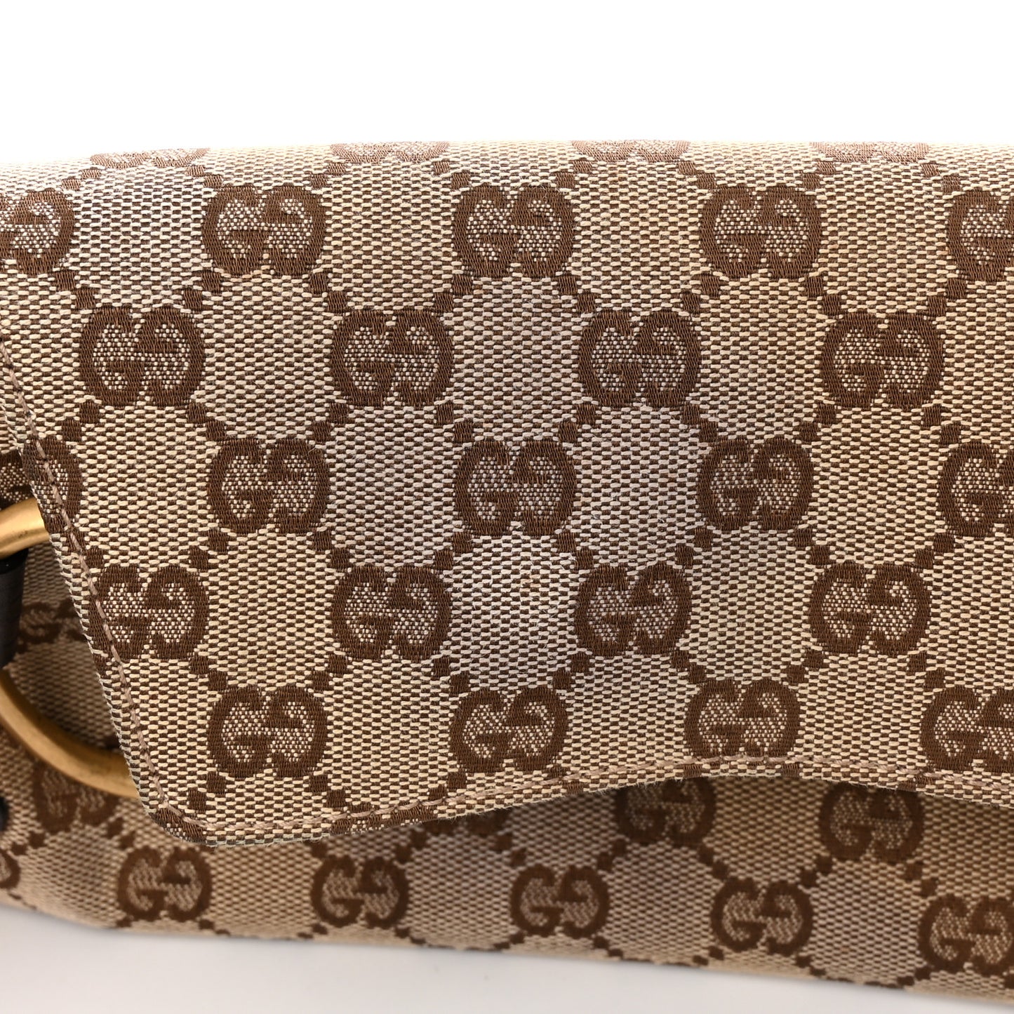 Monogram Horsebit Clutch Dark Brown
