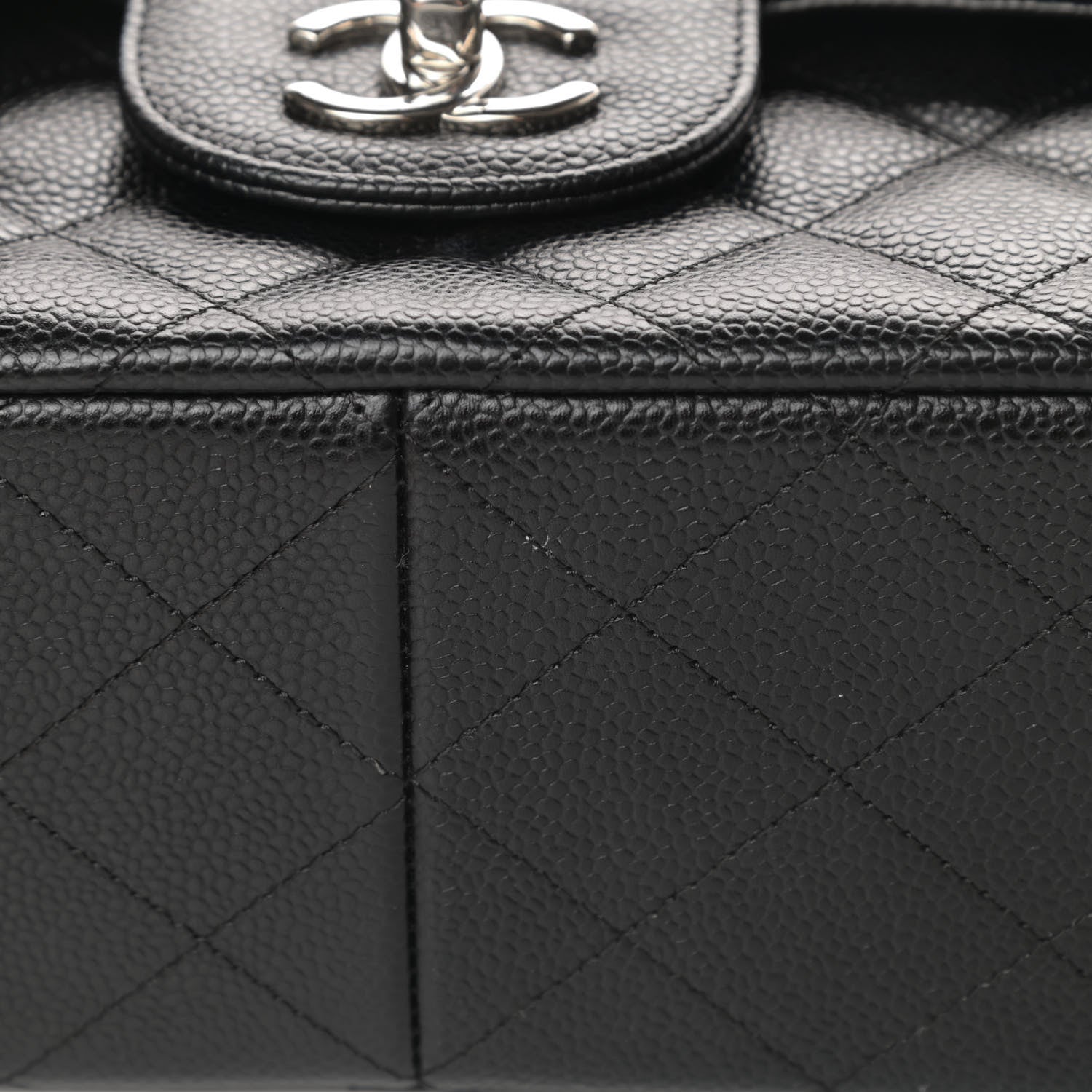 Chanel Caviar Quilted Jumbo Double Flap Black 14 of 16