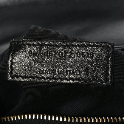 Saint Laurent Calfskin Y Quilted Monogram Toy Loulou Crossbody Bag Black 7 of 9