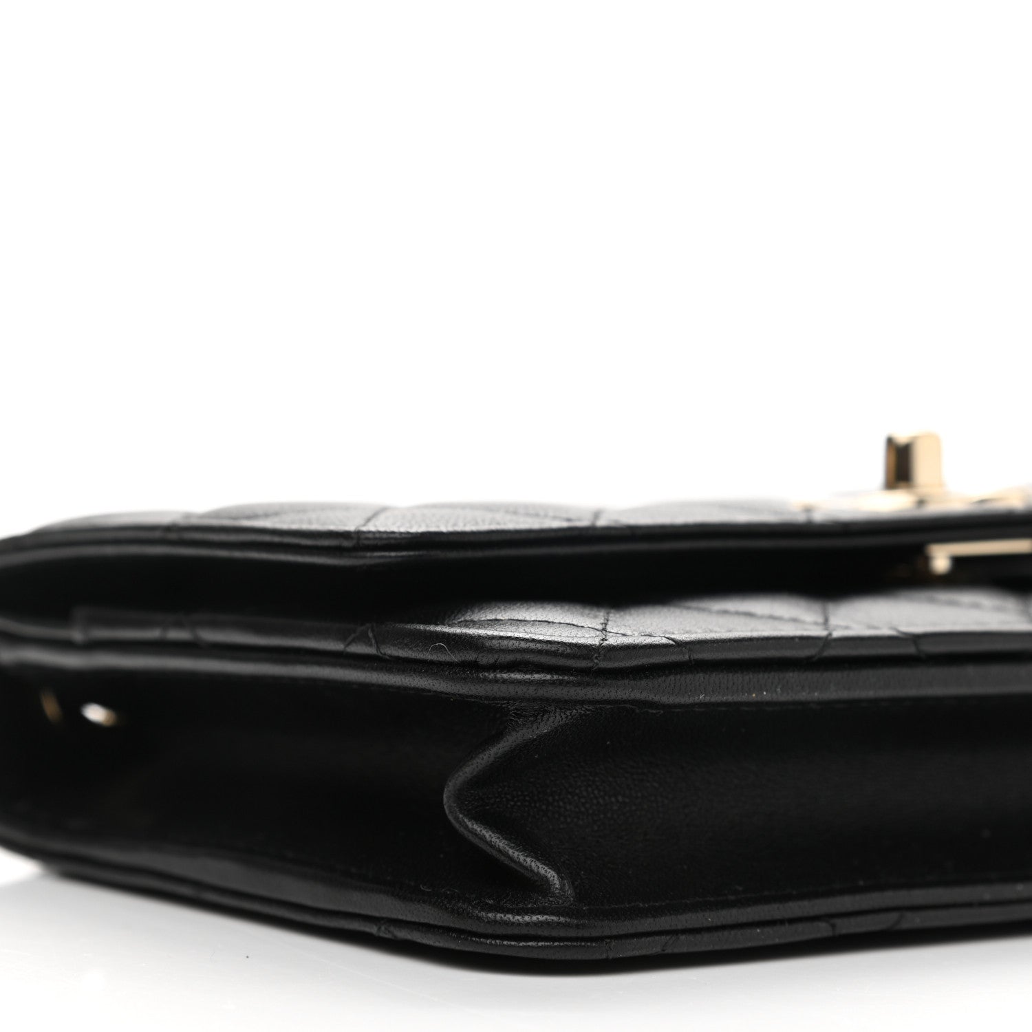Chanel Lambskin Quilted Trendy CC Wallet On Chain WOC Black 10 of 12