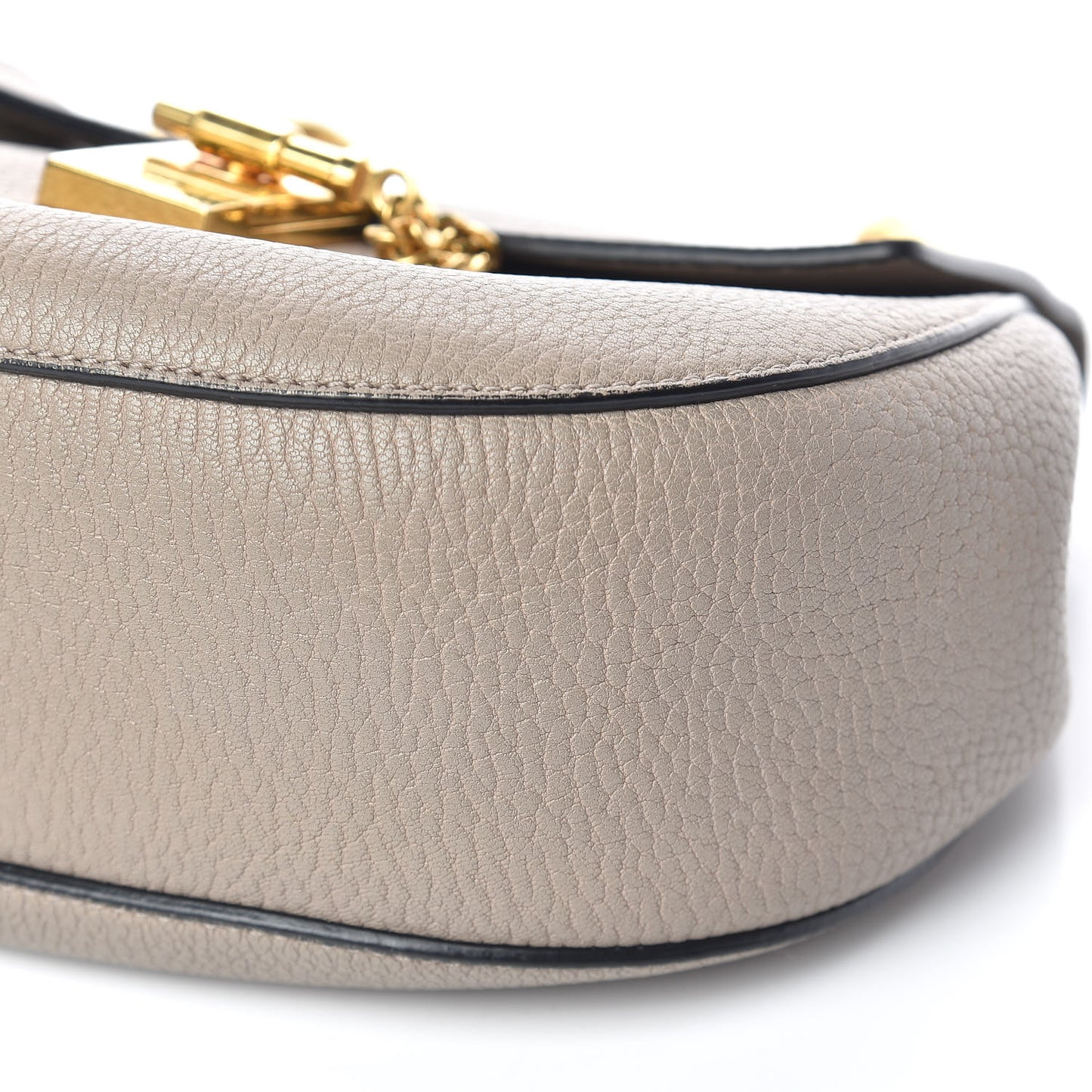 Grained Lambskin Drew Shoulder Bag Motty Grey
