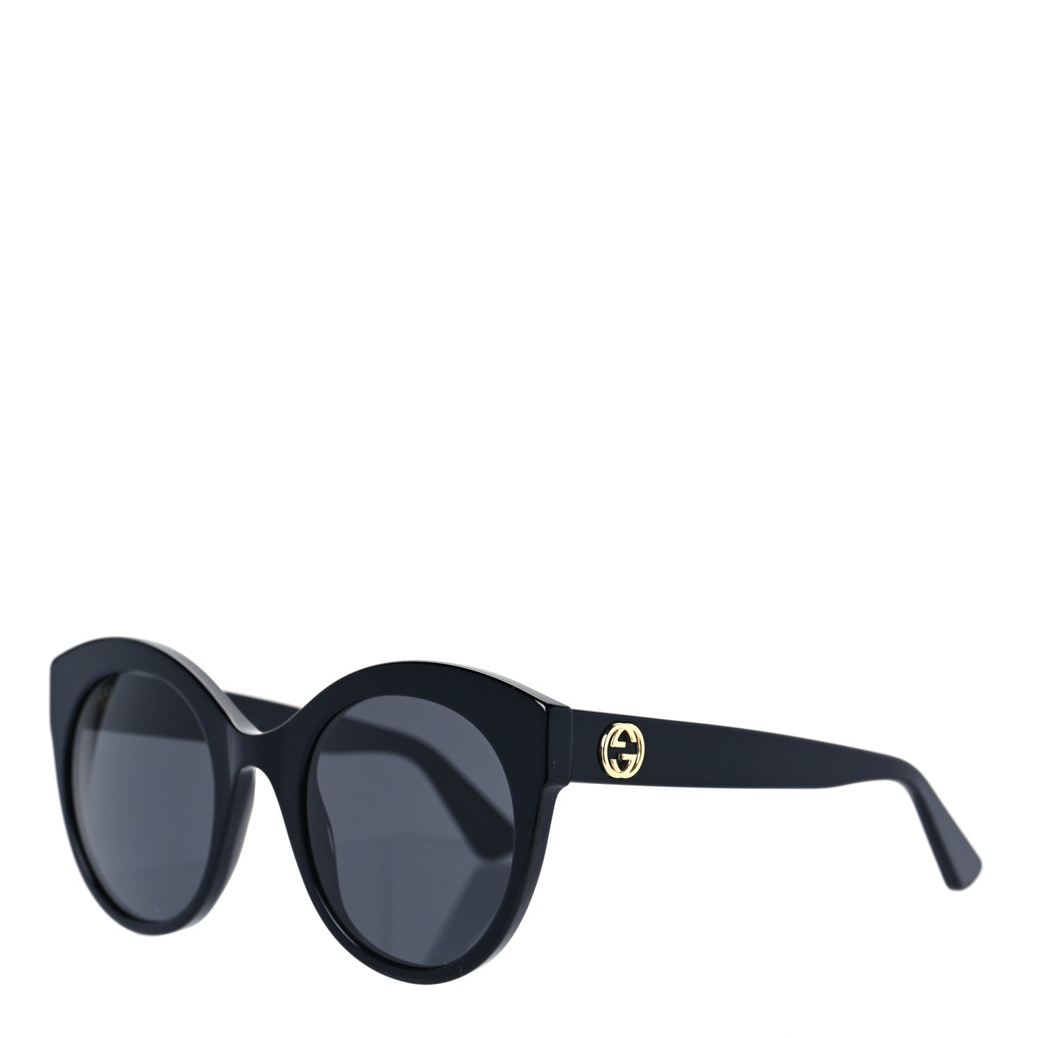 Gucci Round GG Sunglasses GG0028S Black 1 of 7