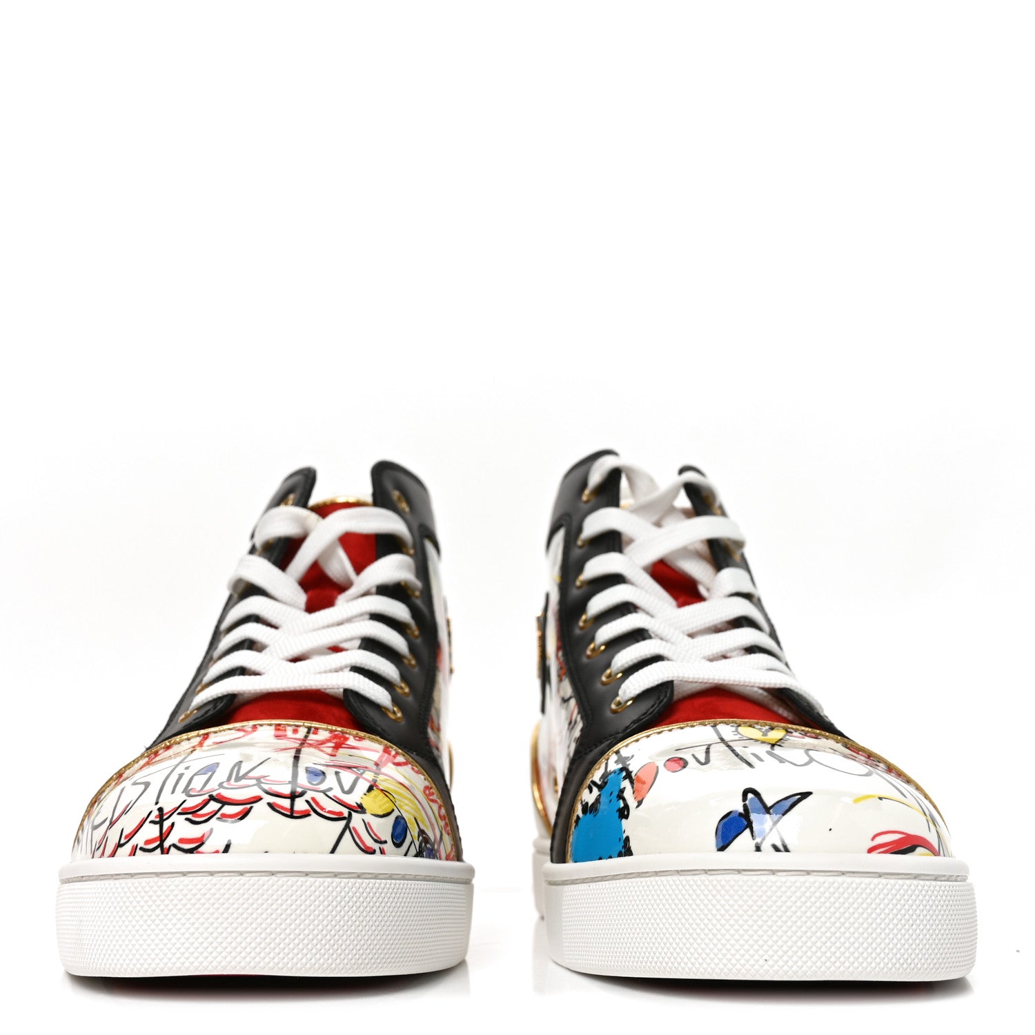 Christian Louboutin Patent Flash Paillettes Mens Rantus Orlato Sneakers 45.5 Version White 4 of 9