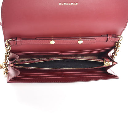 Burberry Vintage Check Henley Wallet On Chain Crimson 20 of 23