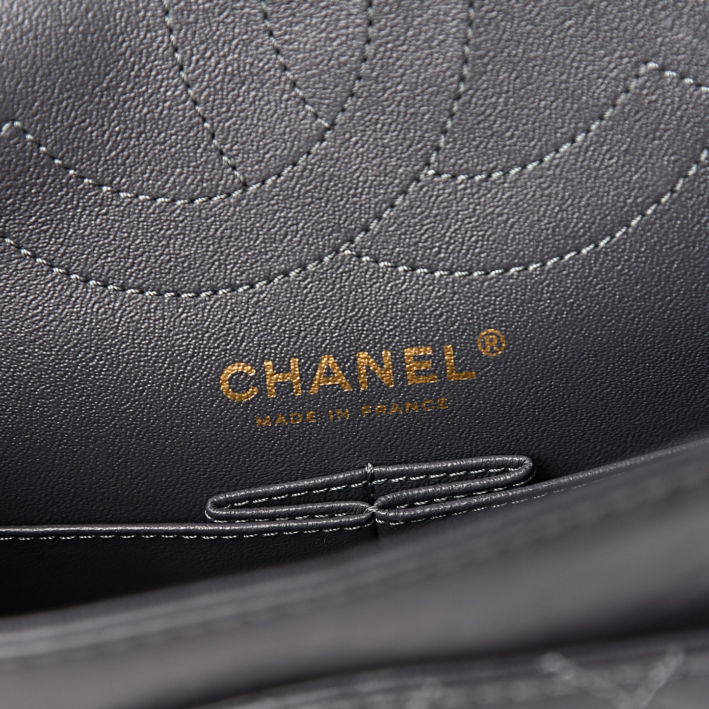 Aged Calfskin 2.55 Reissue 225 Flap Dark Grey