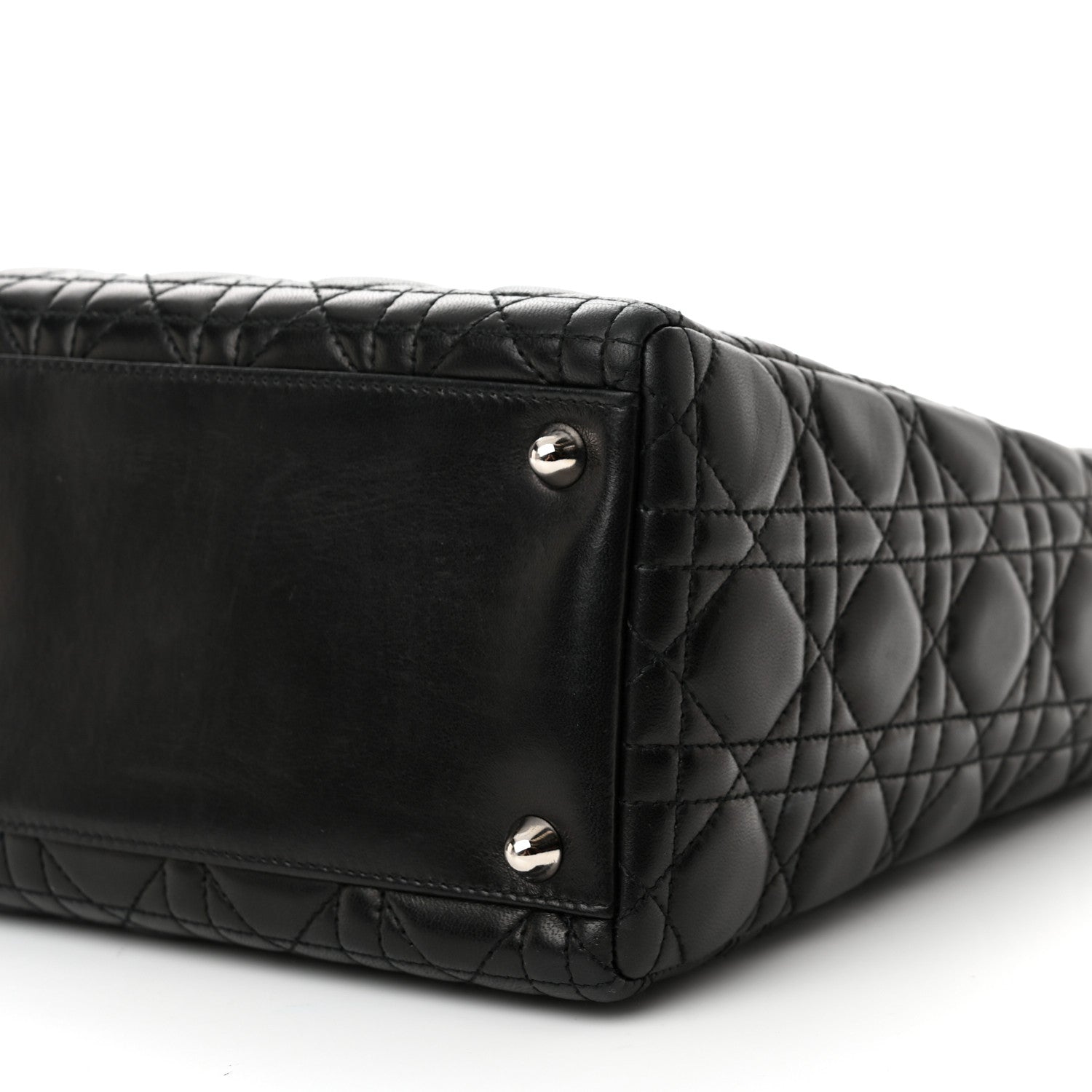 Christian Dior Lambskin Cannage Large Lady Dior Black 10 of 15