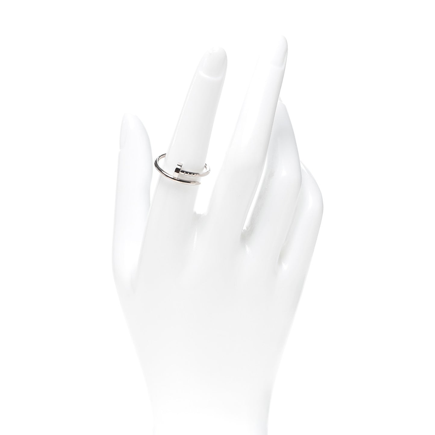 18K White Gold Small Juste Un Clou Ring 55 7.25