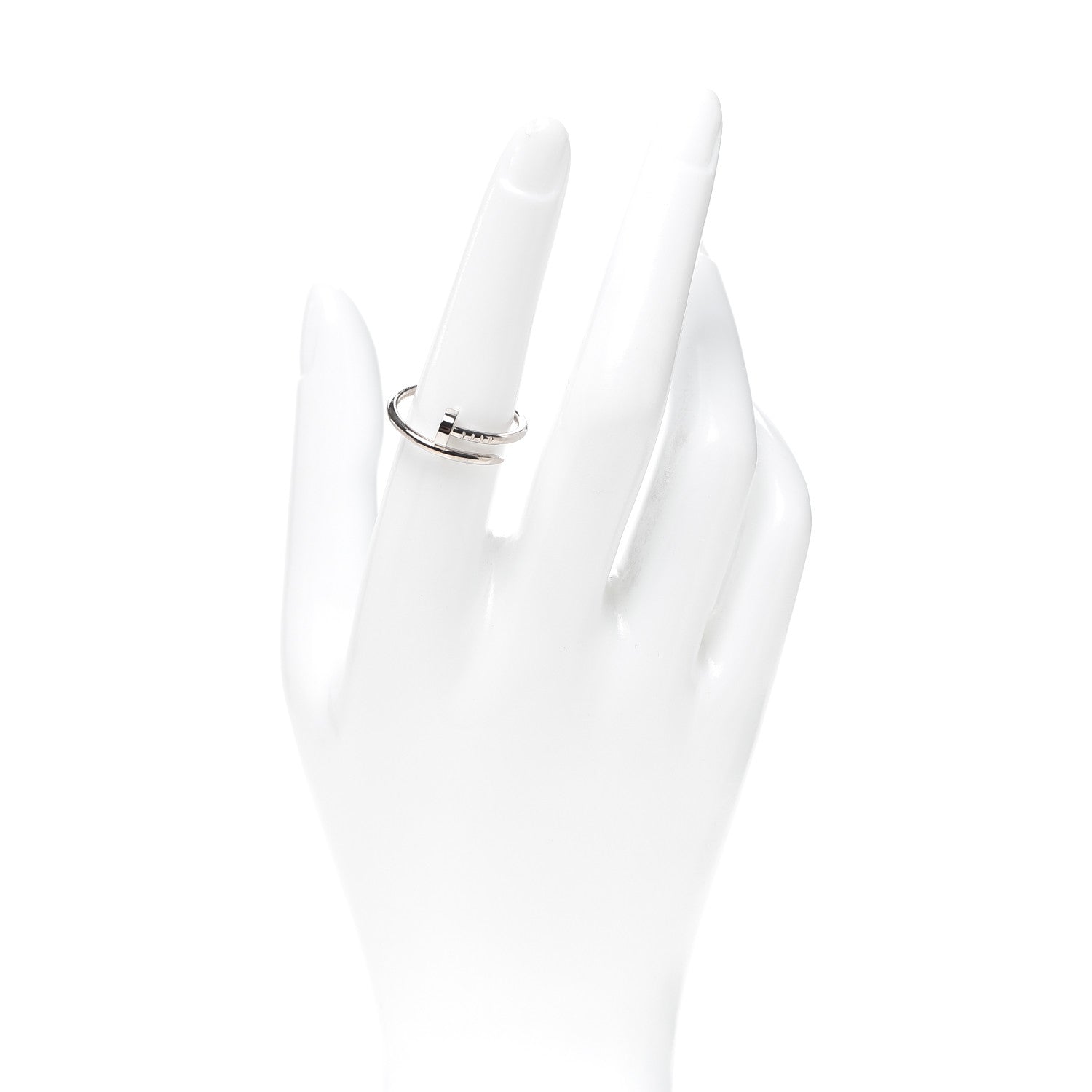 Cartier 18K White Gold Small Juste Un Clou Ring 55 7.25 2 of 6