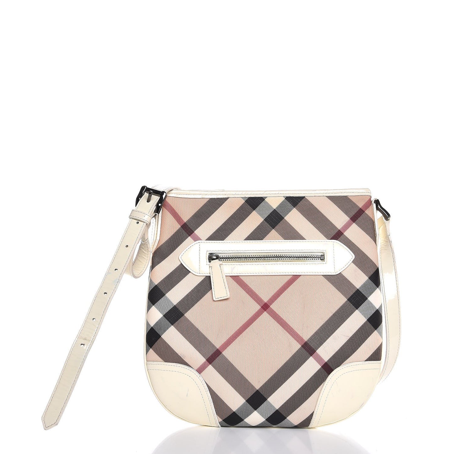 Nova Check Small Dryden Crossbody Bag White