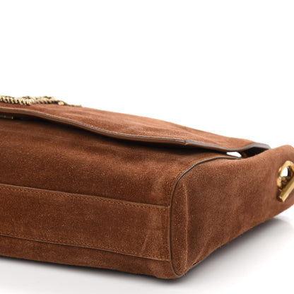 Saint Laurent Suede Braided Monogram Large Kate Satchel Brown 14 of 17