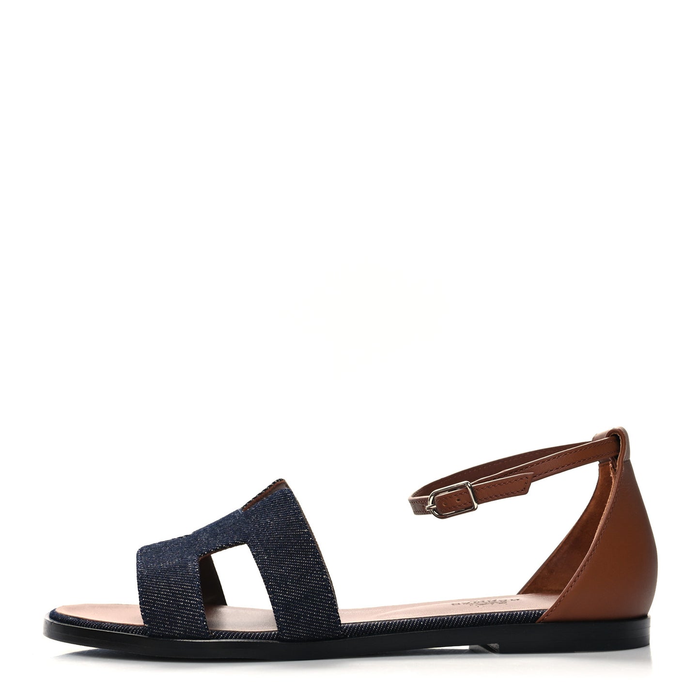 Denim Santorini Sandals 39 Bleu Brut Gold