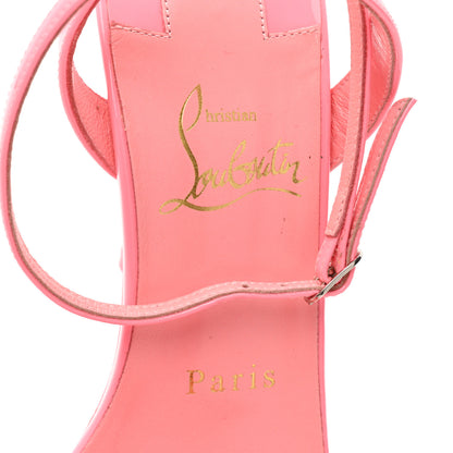 Christian Louboutin Patent Loubigirl 100 Sandals 37 Pink 7 of 11