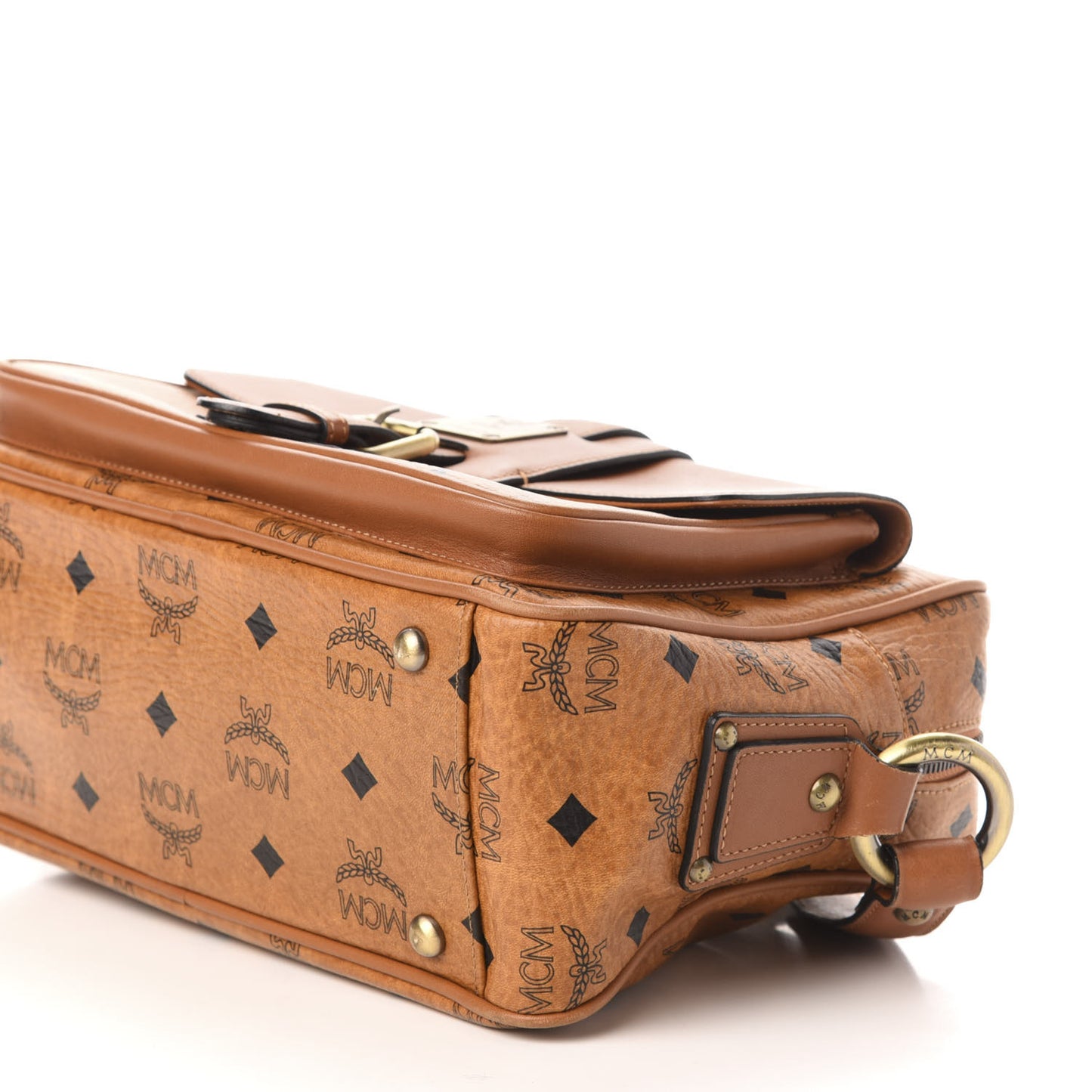 Calfskin Visetos Messenger Cognac