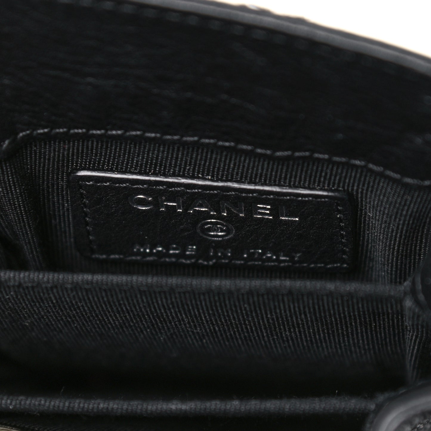 Calfskin CC Phone Holder Crossbody Black