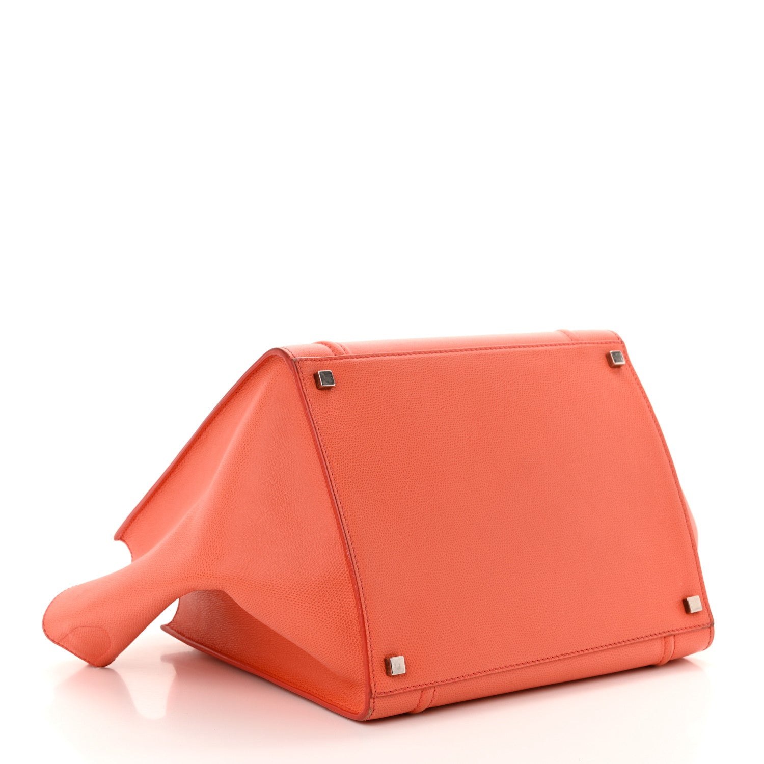 Celine Grained Calfskin Medium Phantom Luggage Coral 4 of 20