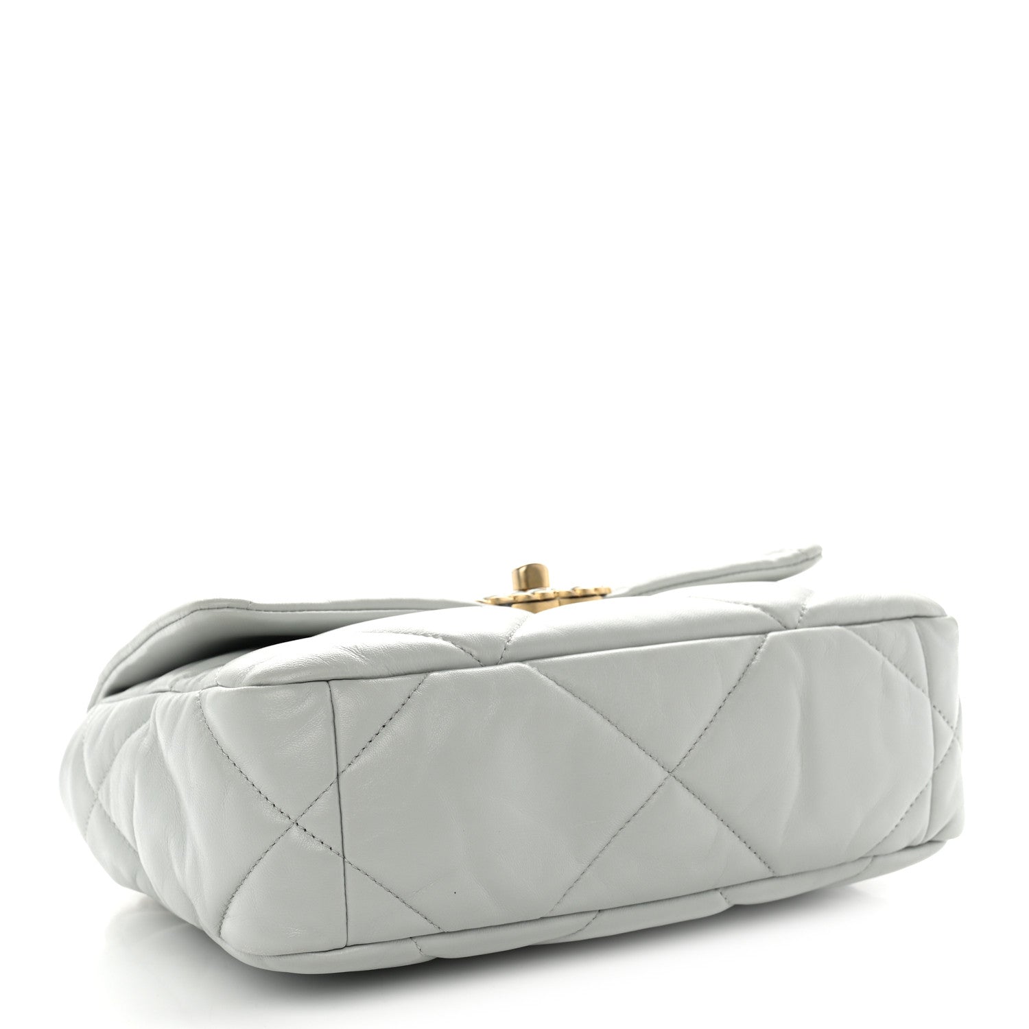 Chanel Lambskin Quilted Medium Chanel 19 Flap Grey 3 of 10
