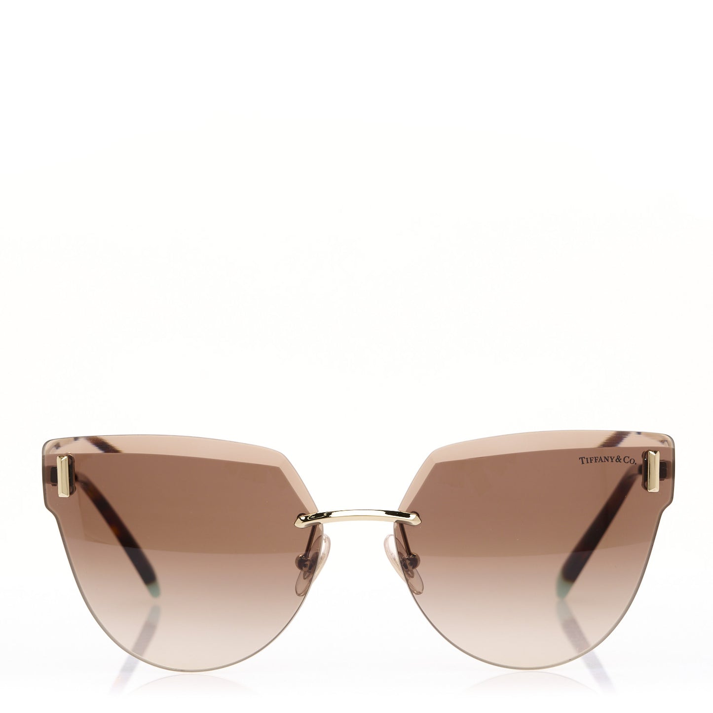 Acetate Metal TF3070 Cat Eye Sunglasses Havana Blue