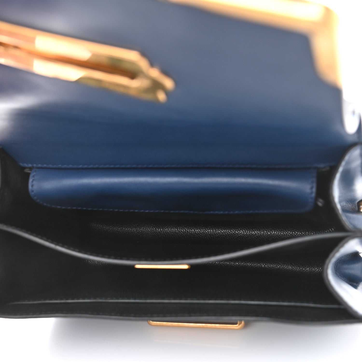 Prada City Calf Saffiano Cahier Bag Bluette Black 4 of 9