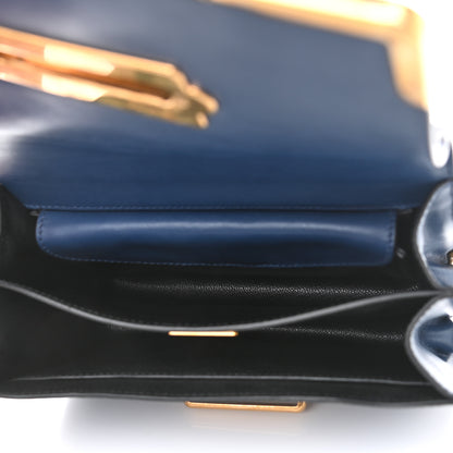 Prada City Calf Saffiano Cahier Bag Bluette Black 4 of 9